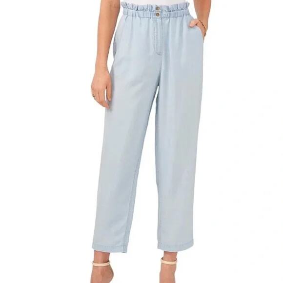 Vince Camuto Paper Bag Waist Pants In Artic Surf Size XL - Picture 9 of 13